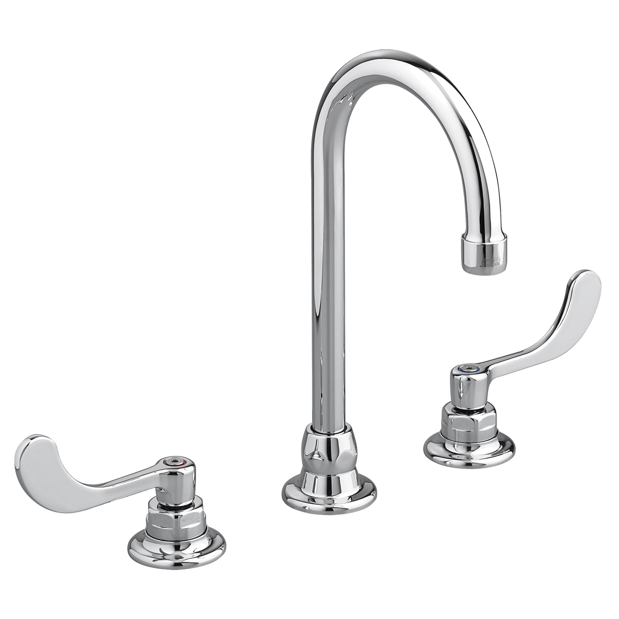 Monterrey® 8-Inch Widespread Gooseneck Faucet With Wrist Blade Handles 1.5 gpm/5.7 Lpm With Flexible Underbody